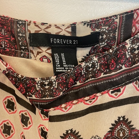 F21 Patterned Festival Pants Size M - Picture 3 of 5